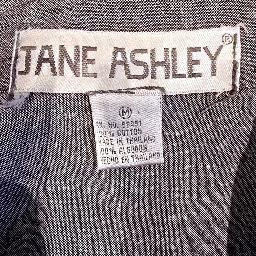 Vintage 90s Jane Ashley Pearl Beaded Western Shirt Womens XL‎ Gray Chambray - Picture 7 of 9